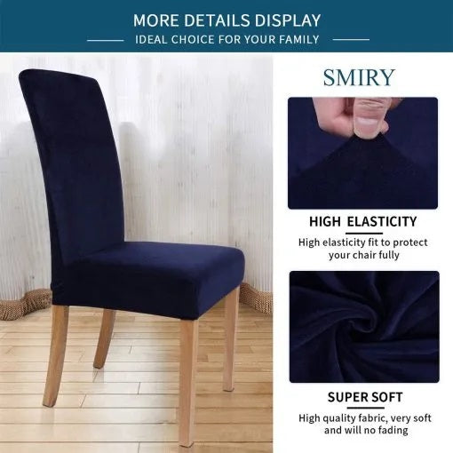 Flexible Jersey Cotton Chair Covers- Navey blue