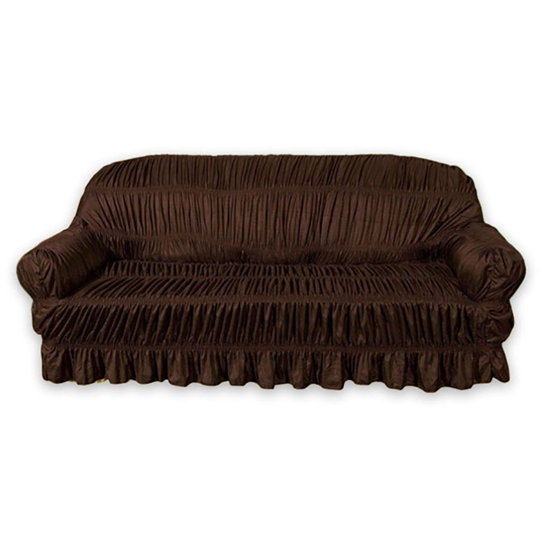 Twill Jersey Sofa Cover-Dark Brown