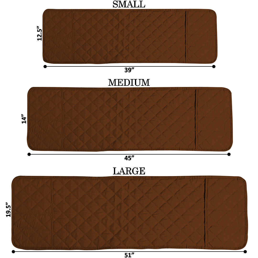 Dust-Proof Quilted Microwave Oven Cover With Side Pockets-Copper