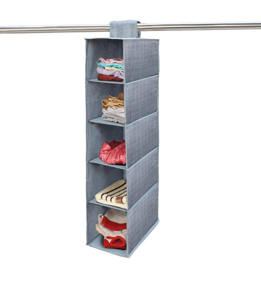 5 Layers Foldable Closet Organizer Hanging Wardrobe Organizer