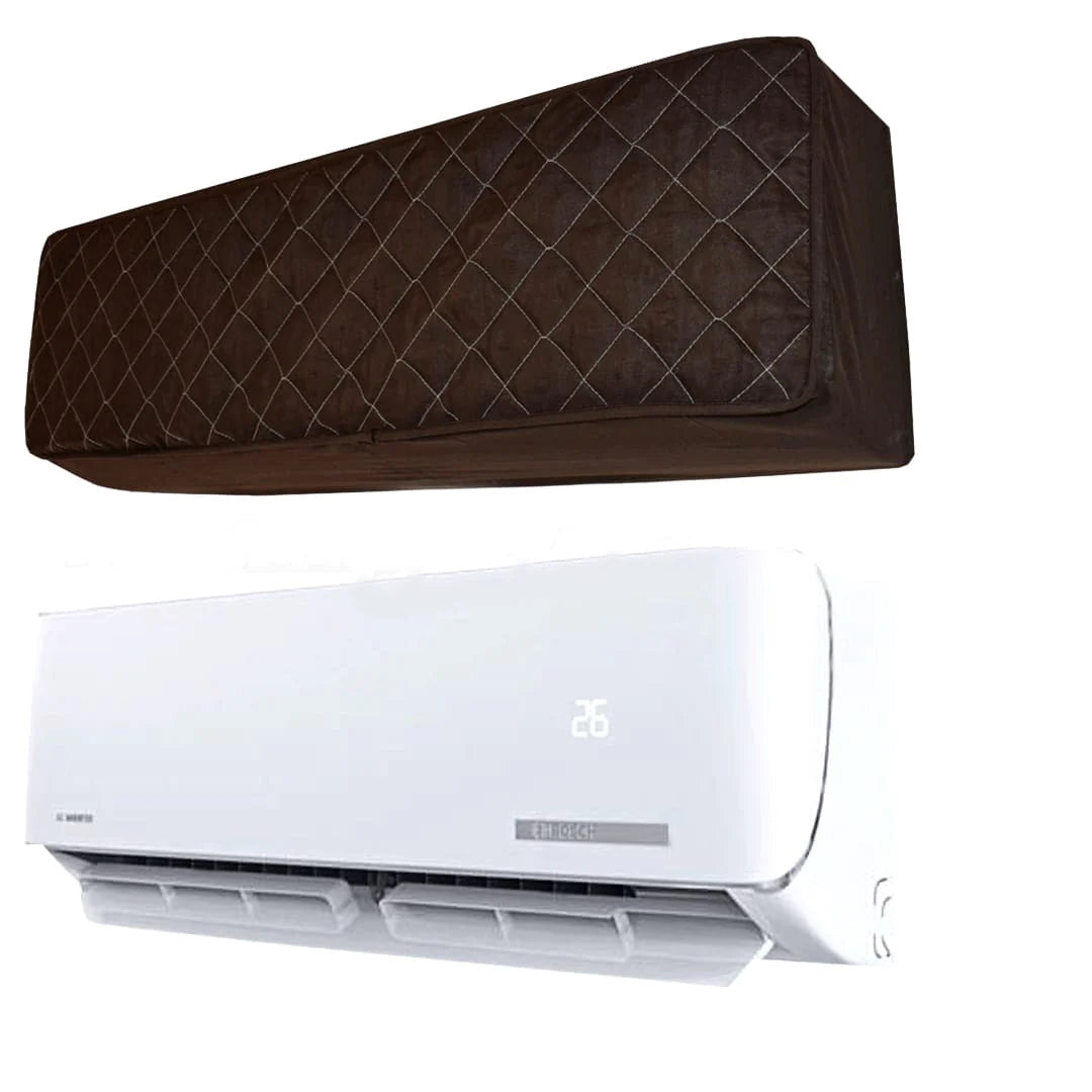 Qullited Ac Cover Indoor+Outdoor Cover-Dark Brown