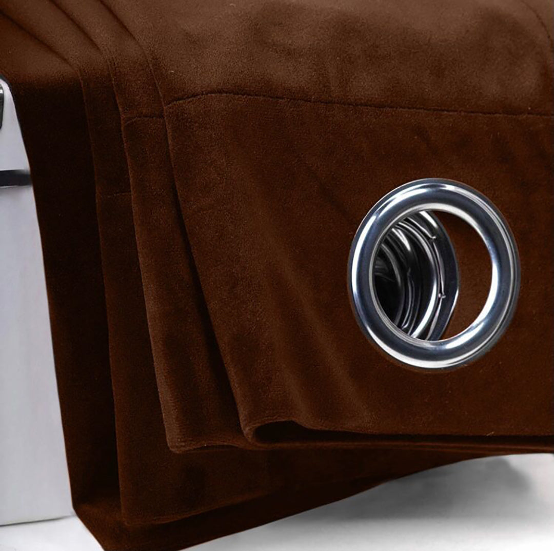 Premium Velvet Curtain-Brown