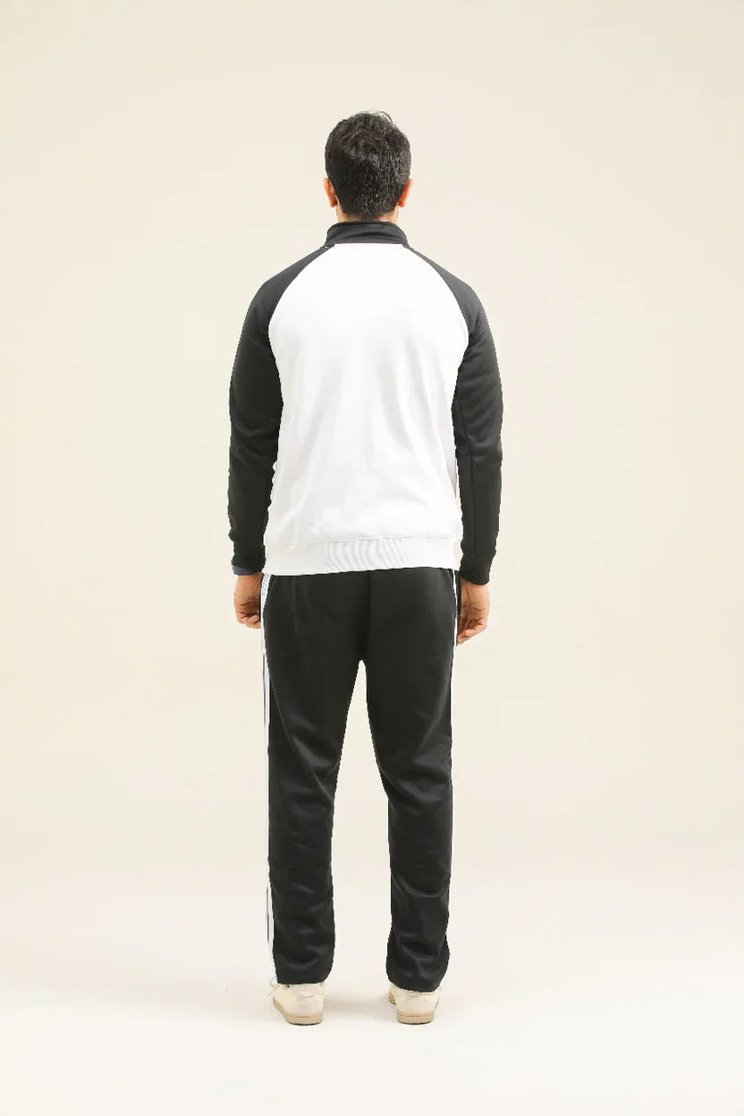 Adi Premium Tracksuit-White Black