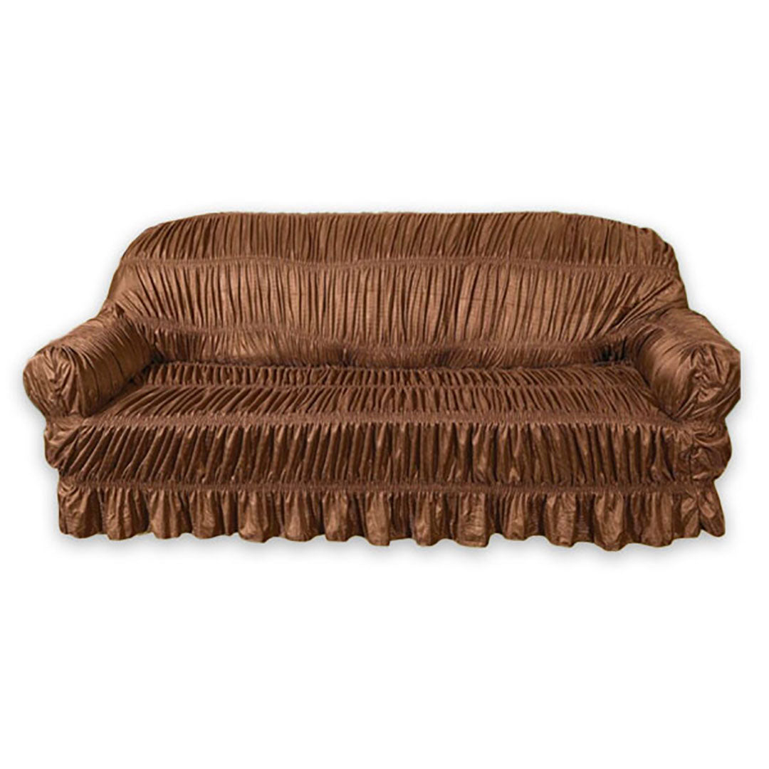 Twill Jersey Sofa Cover-Light Brown