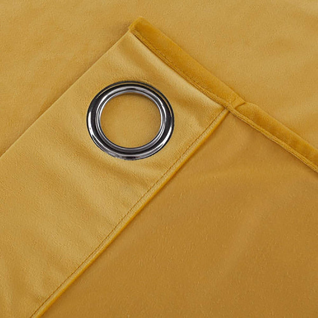 Premium Velvet Curtain-Yellow