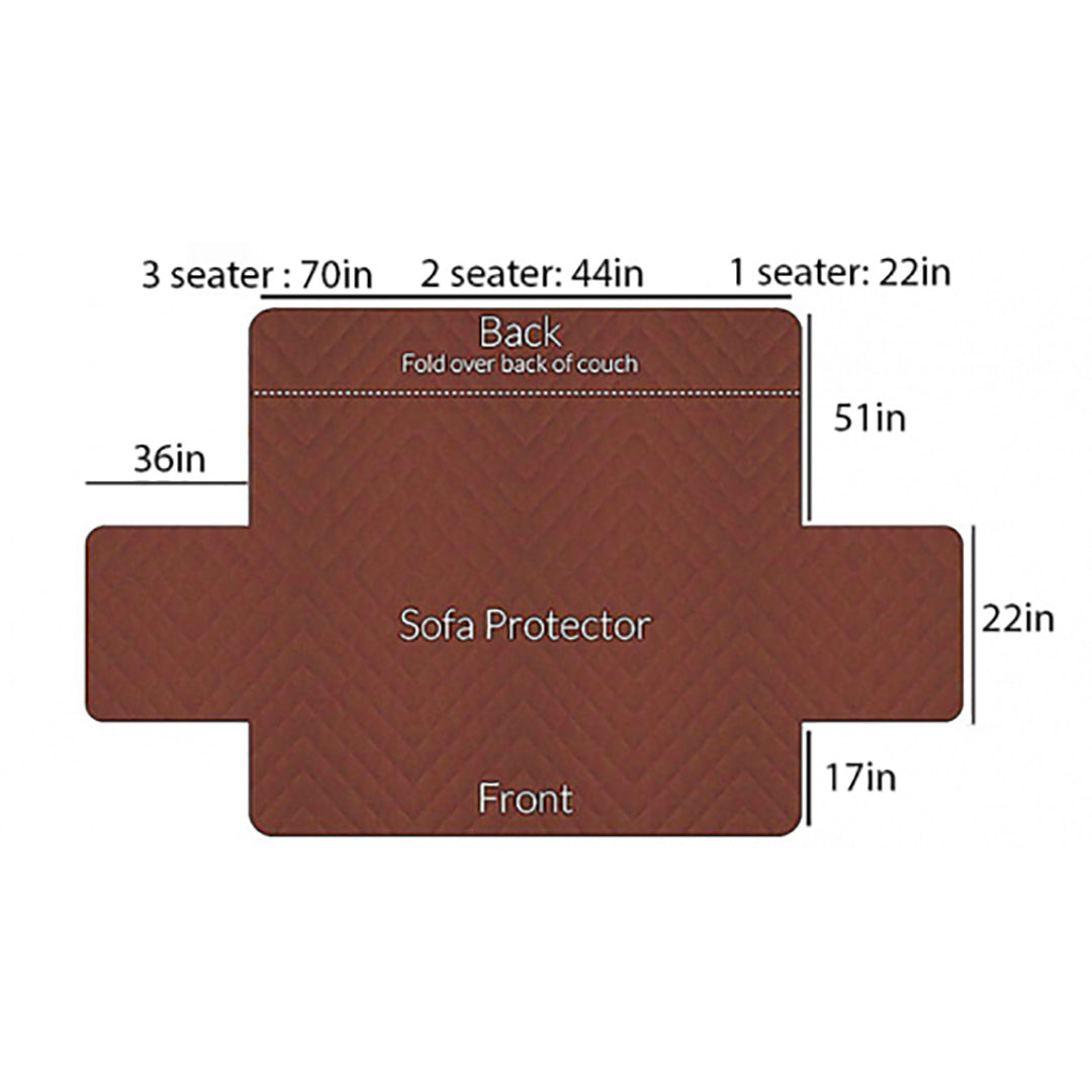 Ultrasonic Quilted Sofa Cover – Maroon Color