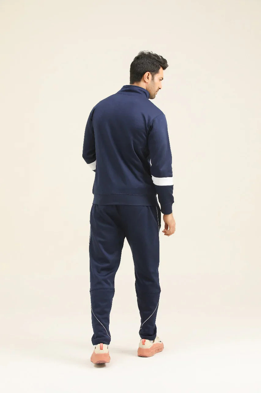 Nik Premium Tracksuit-Navy White-N