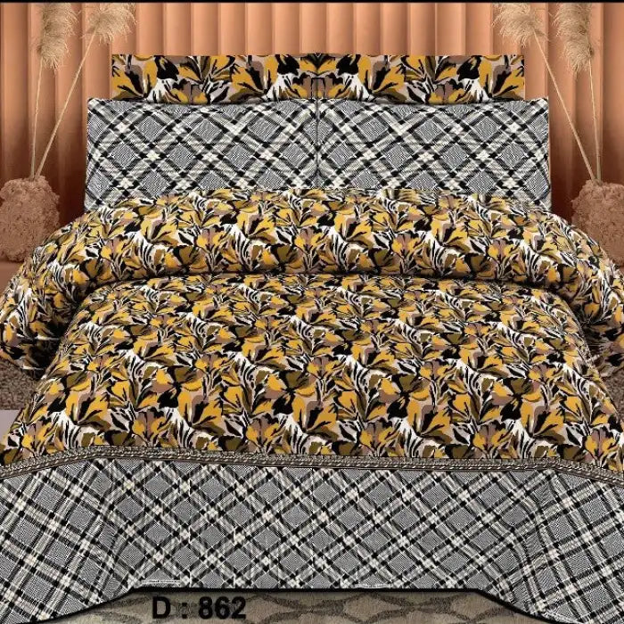 3 Pcs Bedsheet - Vision