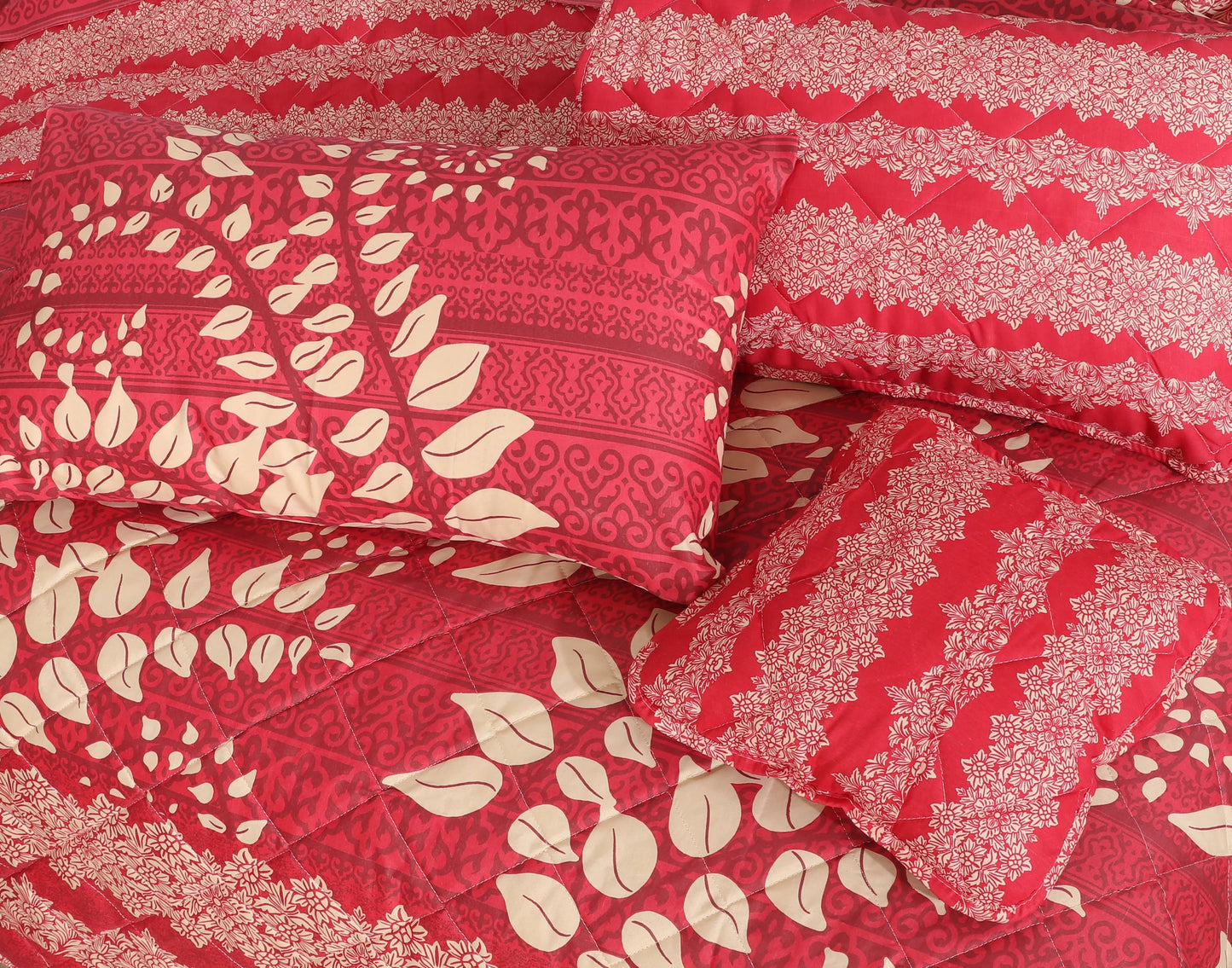 7 PCs Quilted Comforter Set - D-829