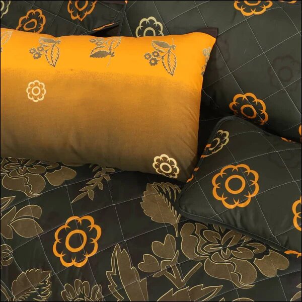 7 PCs Quilted Comforter Set - D-830