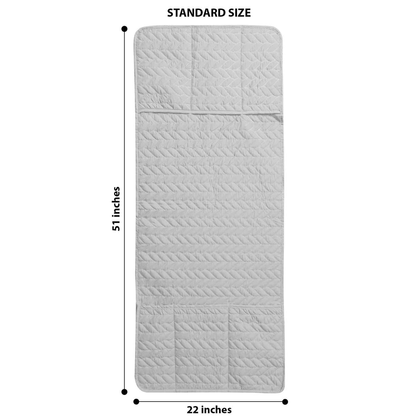 Dustproof Quilted Refrigerator Cover With Side Pockets-Silver