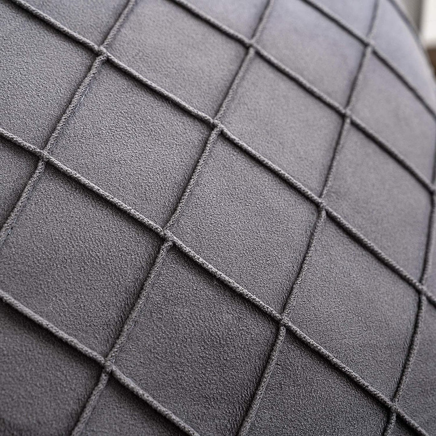Velvet Cushions Cover pintuck style 16"x16"Grey