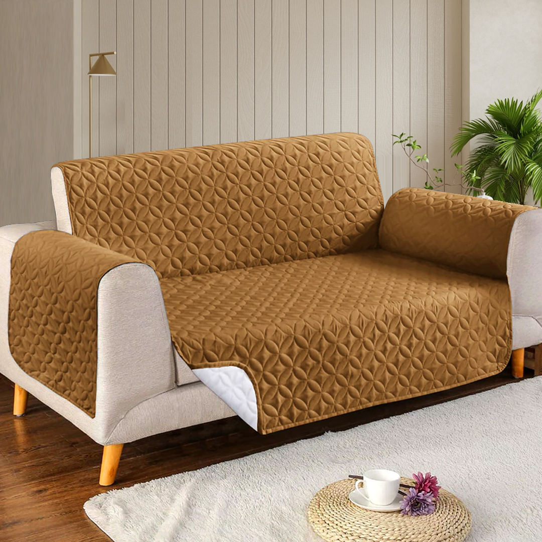 Ultrasonic Quilted Sofa Cover – Copper