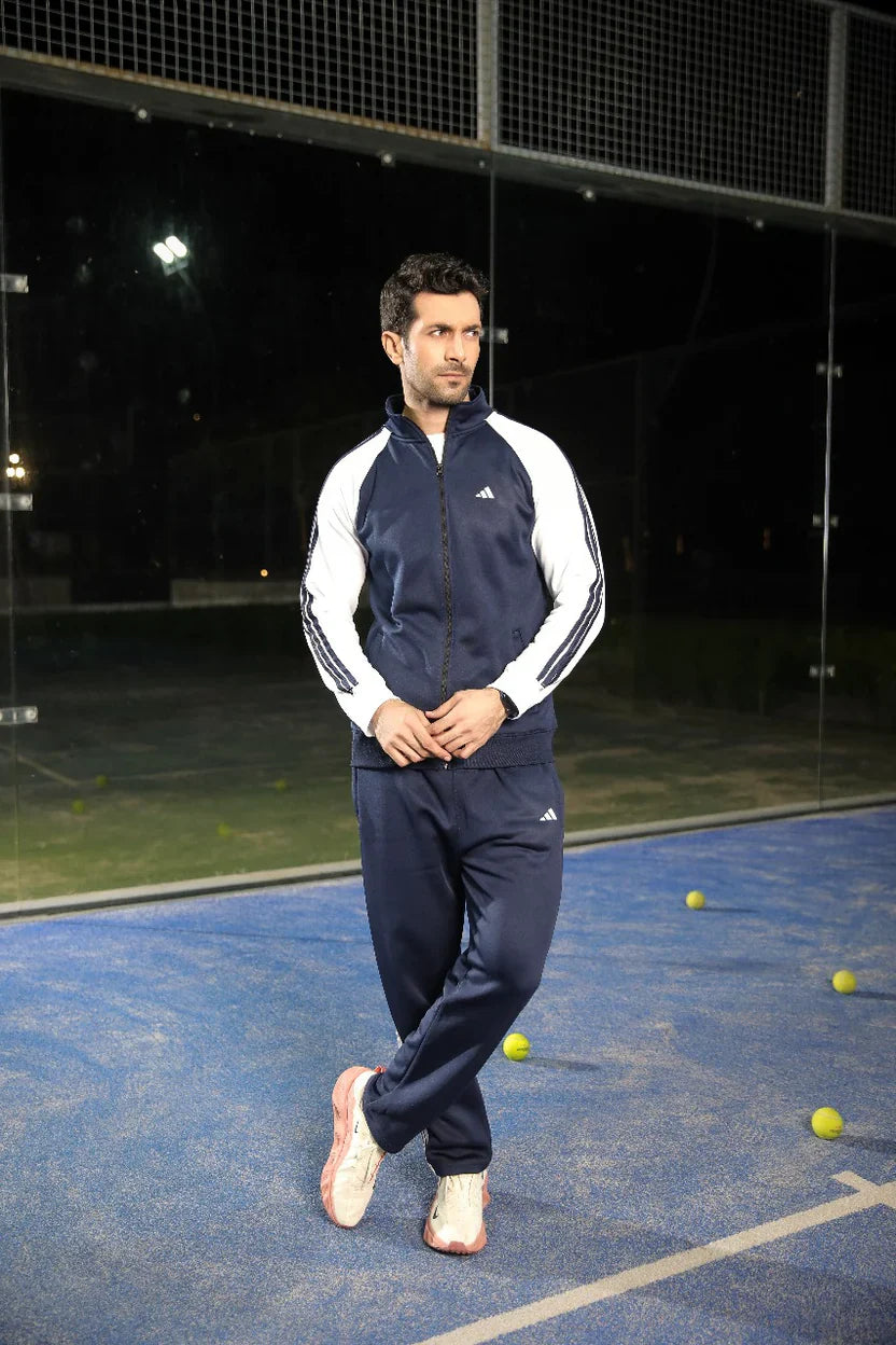 Adi Premium Tracksuit-Navy White