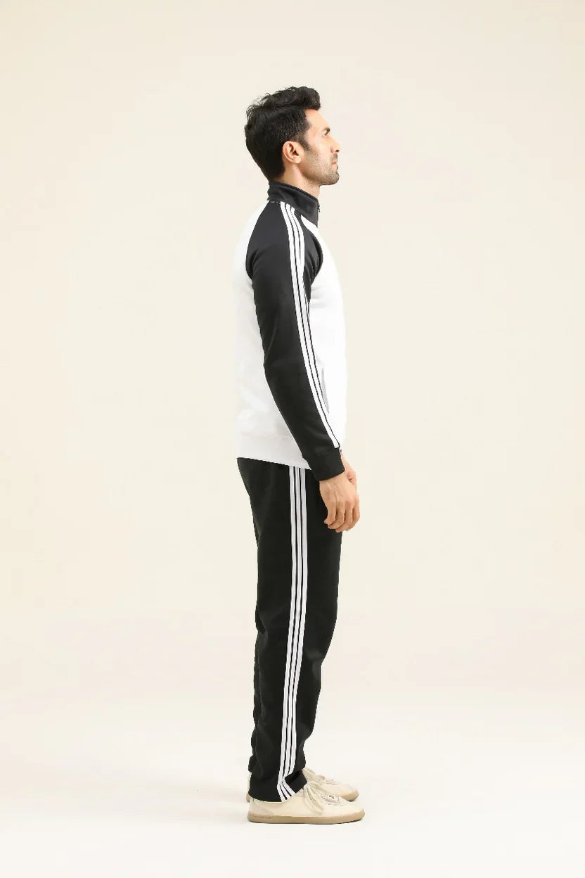 Adi Premium Tracksuit-White Black
