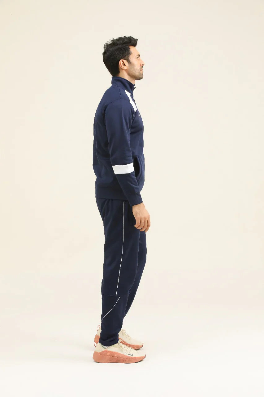 Nik Premium Tracksuit-Navy White-N
