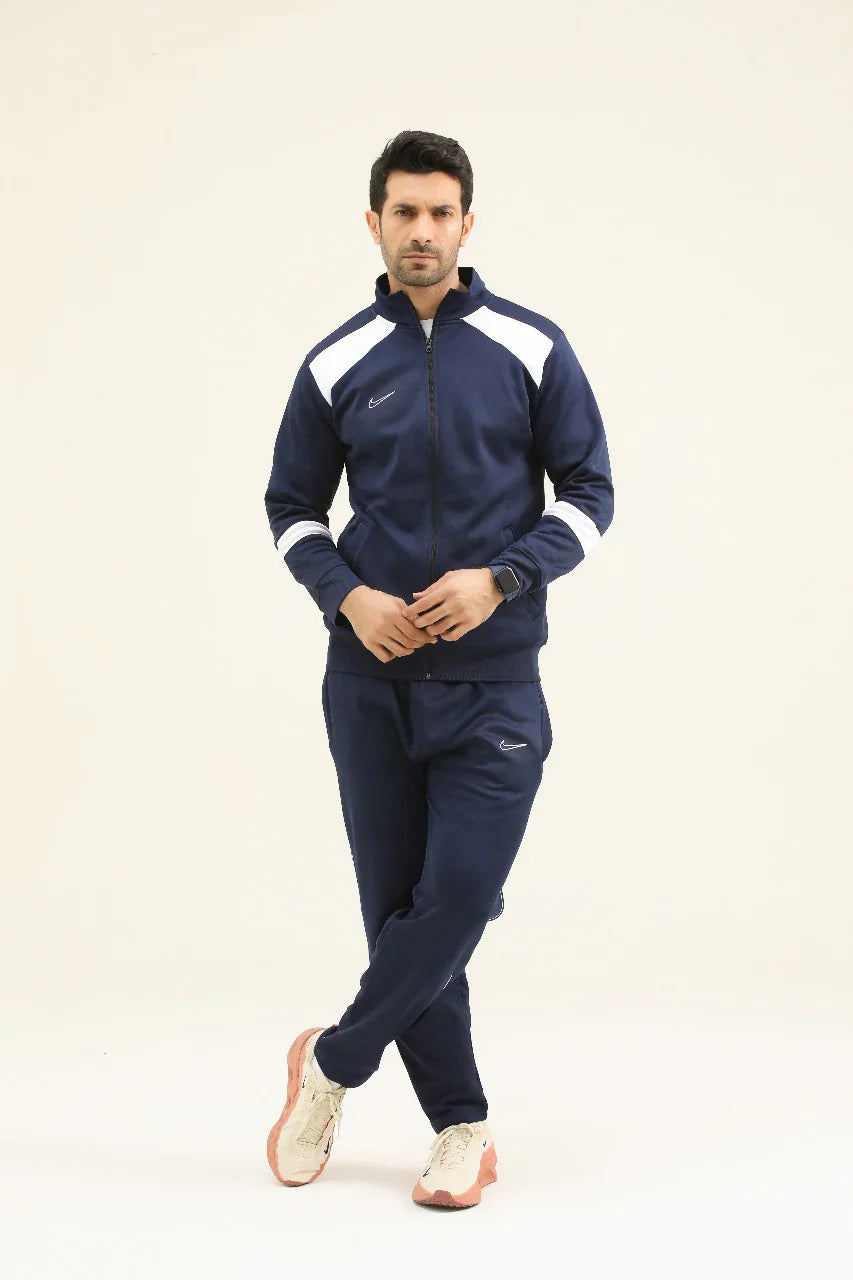 Nik Premium Tracksuit-Navy White-N