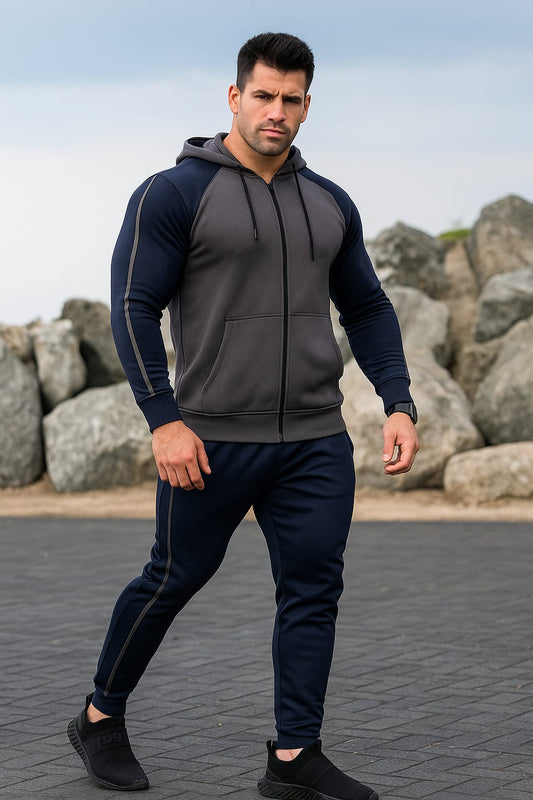 Active Streetwear Winter -TRACKSUITS SILVER BLUE