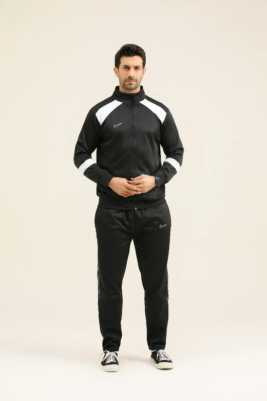 Nik Premium Tracksuit-Black White-N