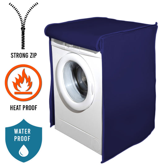 Blue Coloure  Zip Open Close 100% Waterproof Front Loaded Washing Machine Cover (All Sizes Available)