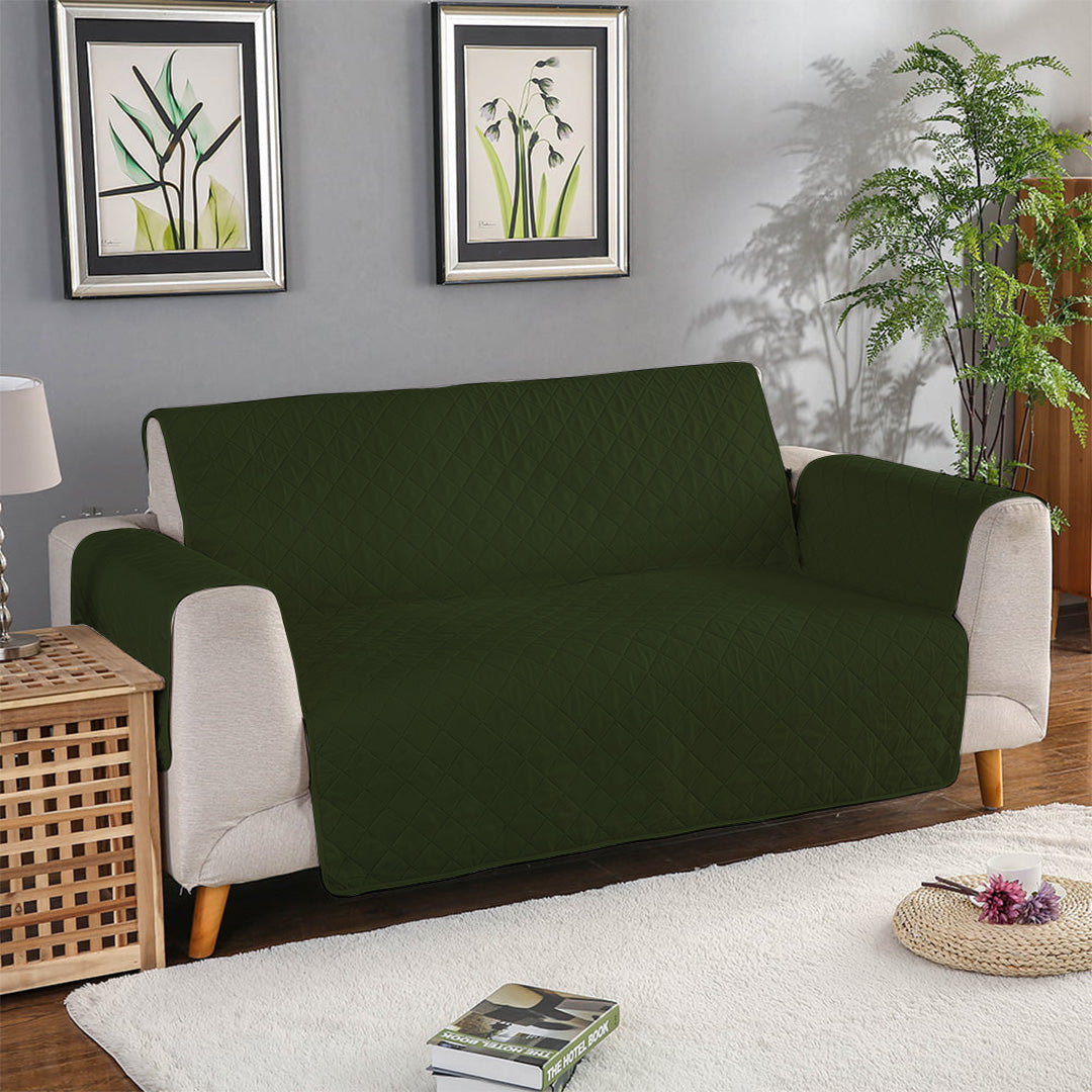Cotton Quilted Sofa Cover – Green Color