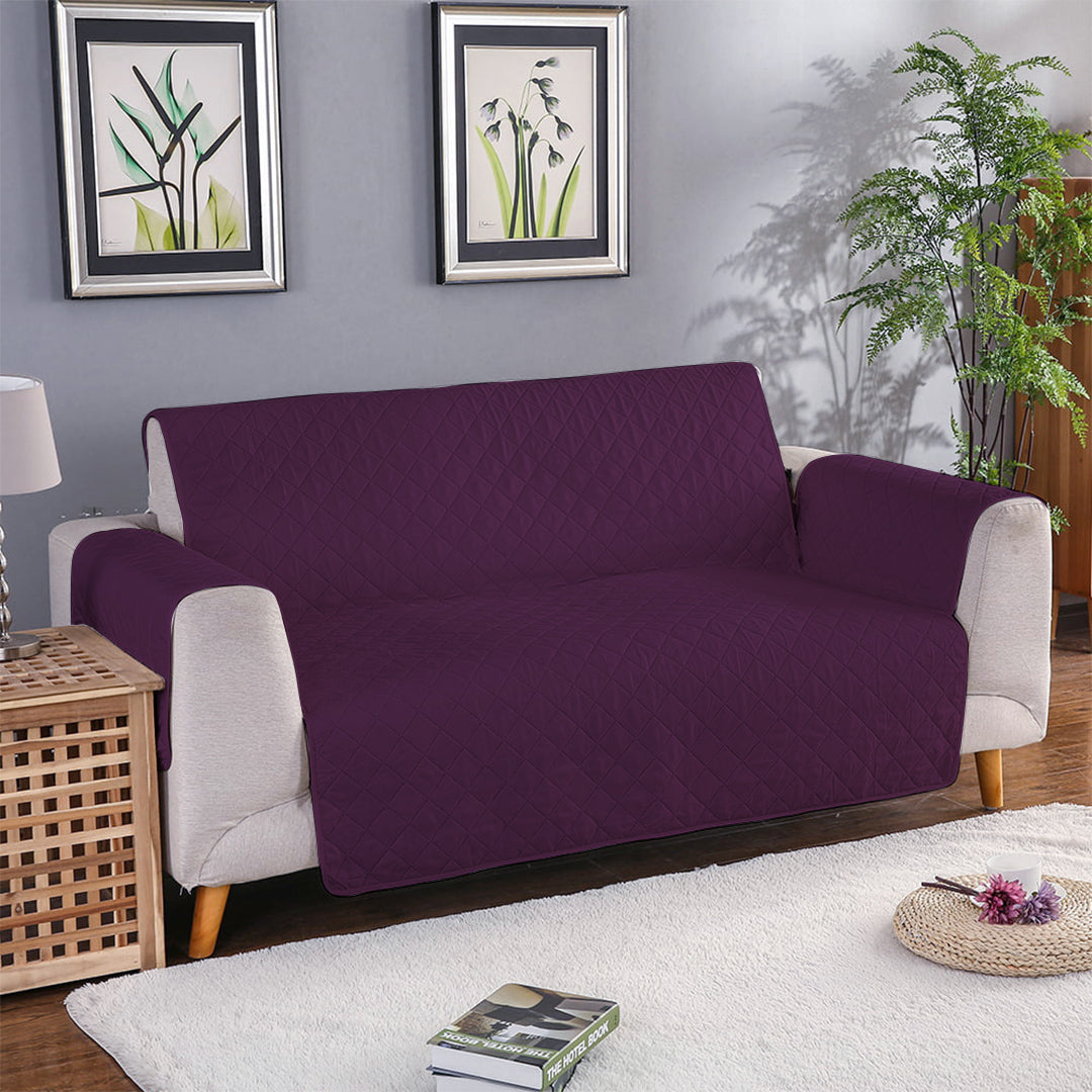 Cotton Quilted Sofa Cover – Purple Color