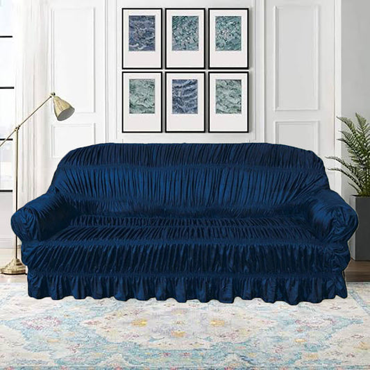 Twill Jersey Sofa Cover-Navy Blue
