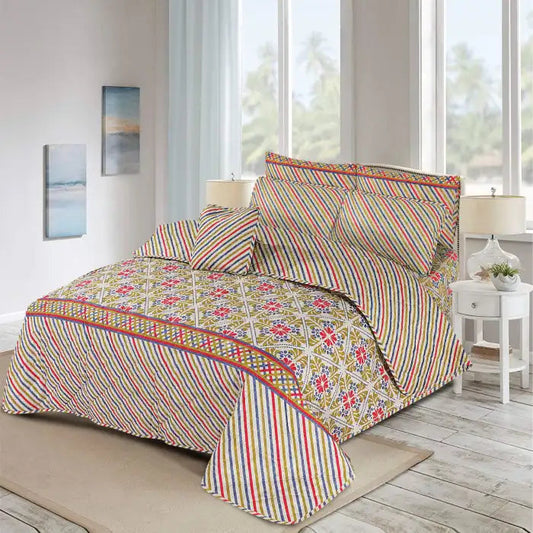 7 Pcs Quilted Comforter Set - Coffer